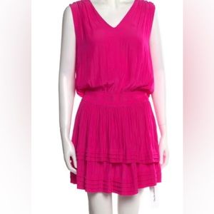 Ramy Brook Pink Ruffled Tiered Sundress